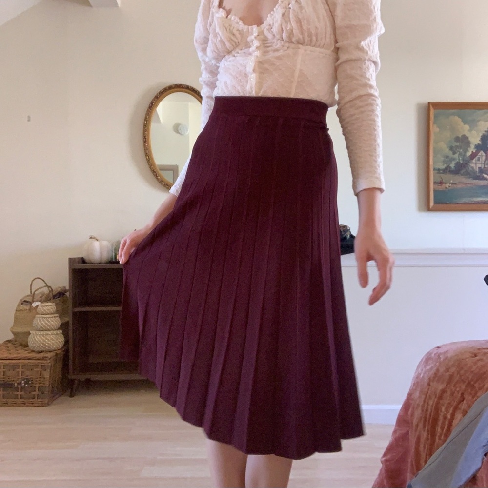 Burgundy Knit Skirt
